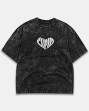 Cupid Heart Acid Wash Tee