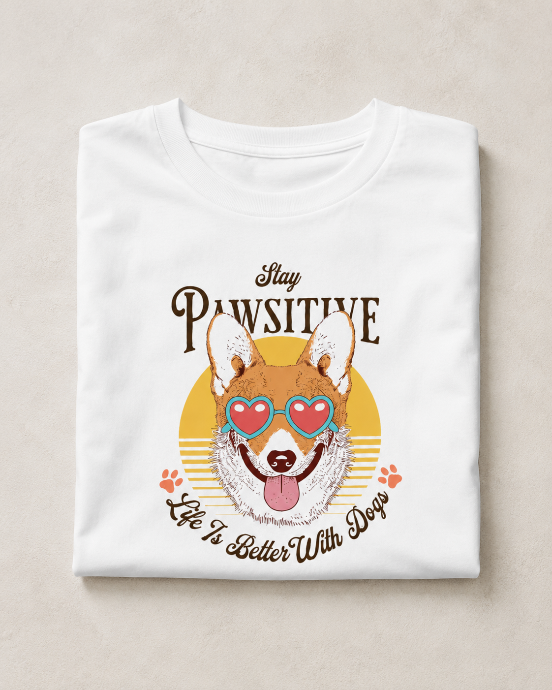 Stay Pawsitive Corgi T-Shirt