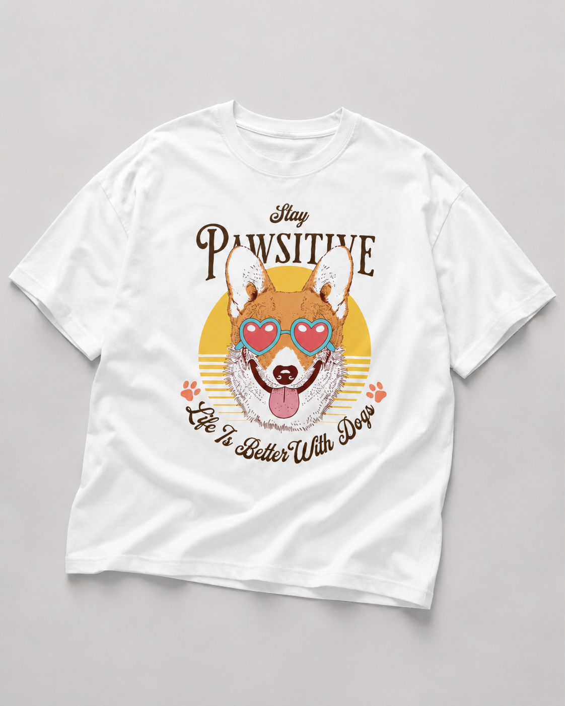 Stay Pawsitive Corgi T-Shirt